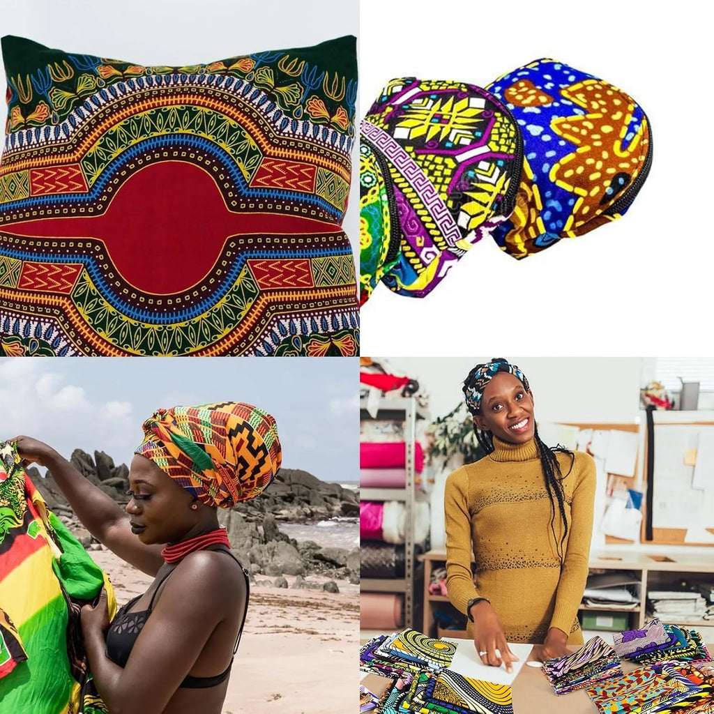 50 Pièces de Tissu Africain Imprimé Wax à Motifs Ethniques Pré-découpés pour la Couture, le Patchwork et les Projets Artisanaux, 3,9*3,9 Pouces
