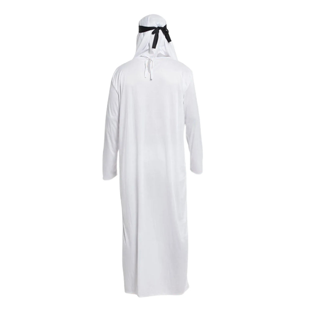 Tenues masculines arabe Uae Robe pour hommes manches longues arabe musulman moyen-orient col rond dubaï Thobe longue Abaya avec bandeau sangle