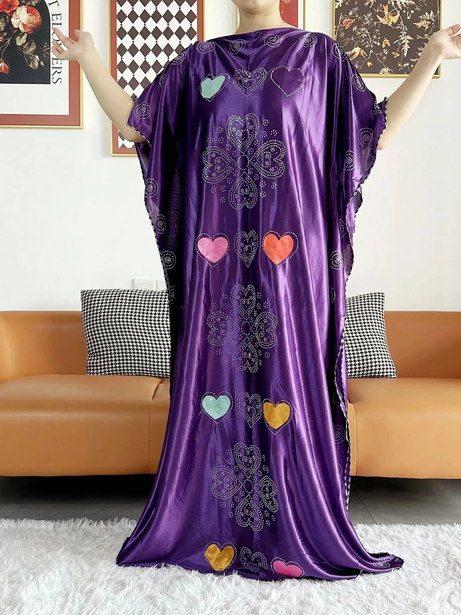 2026 African Summer Kaftan Muslim Women Dress India Caftan Traditional Wear Printed Fabric Africa Femme Maxi Casual Outfit