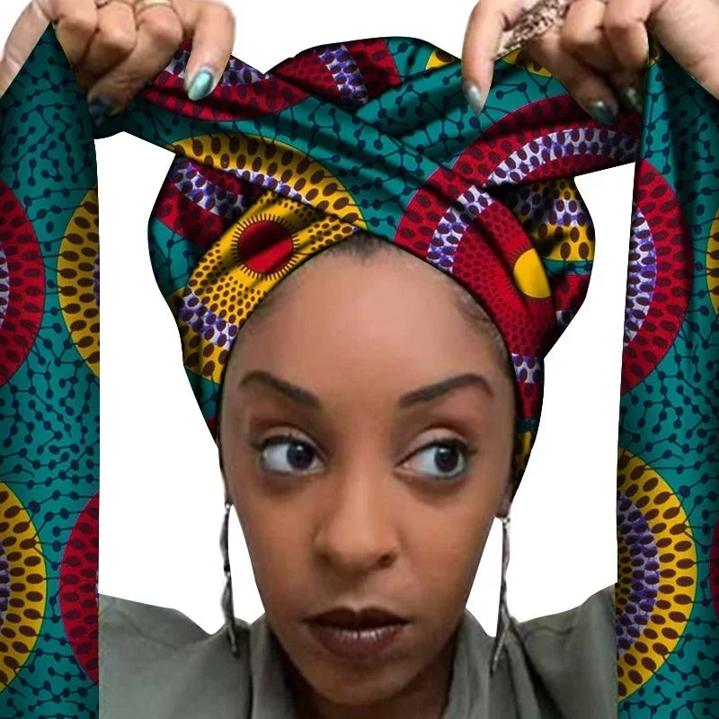 Turban de tête enveloppé de sauna africain pour femmes, accessoires pour cheveux, écharpe pour dames, chapeau, Nigeria, WYB612