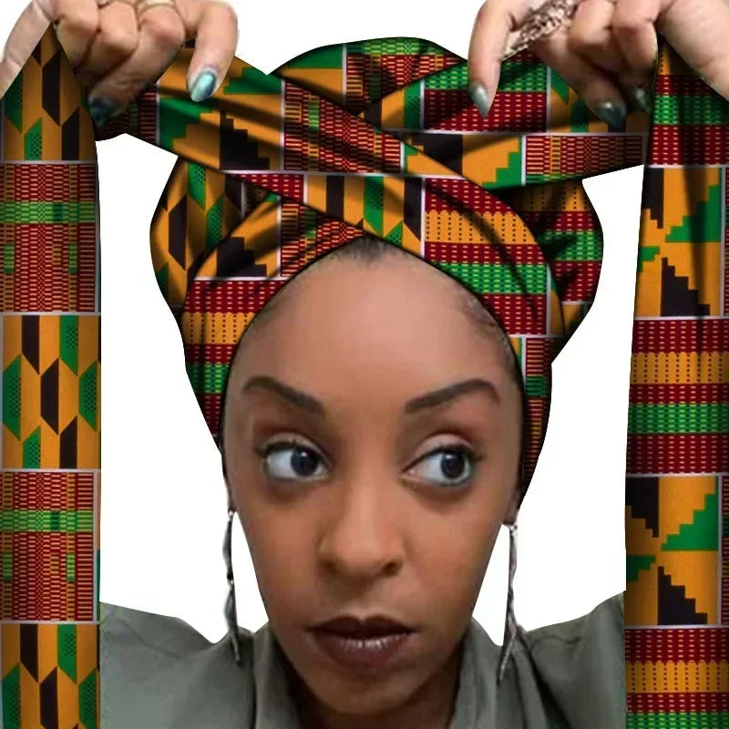 Turban de tête enveloppé de sauna africain pour femmes, accessoires pour cheveux, écharpe pour dames, chapeau, Nigeria, WYB612