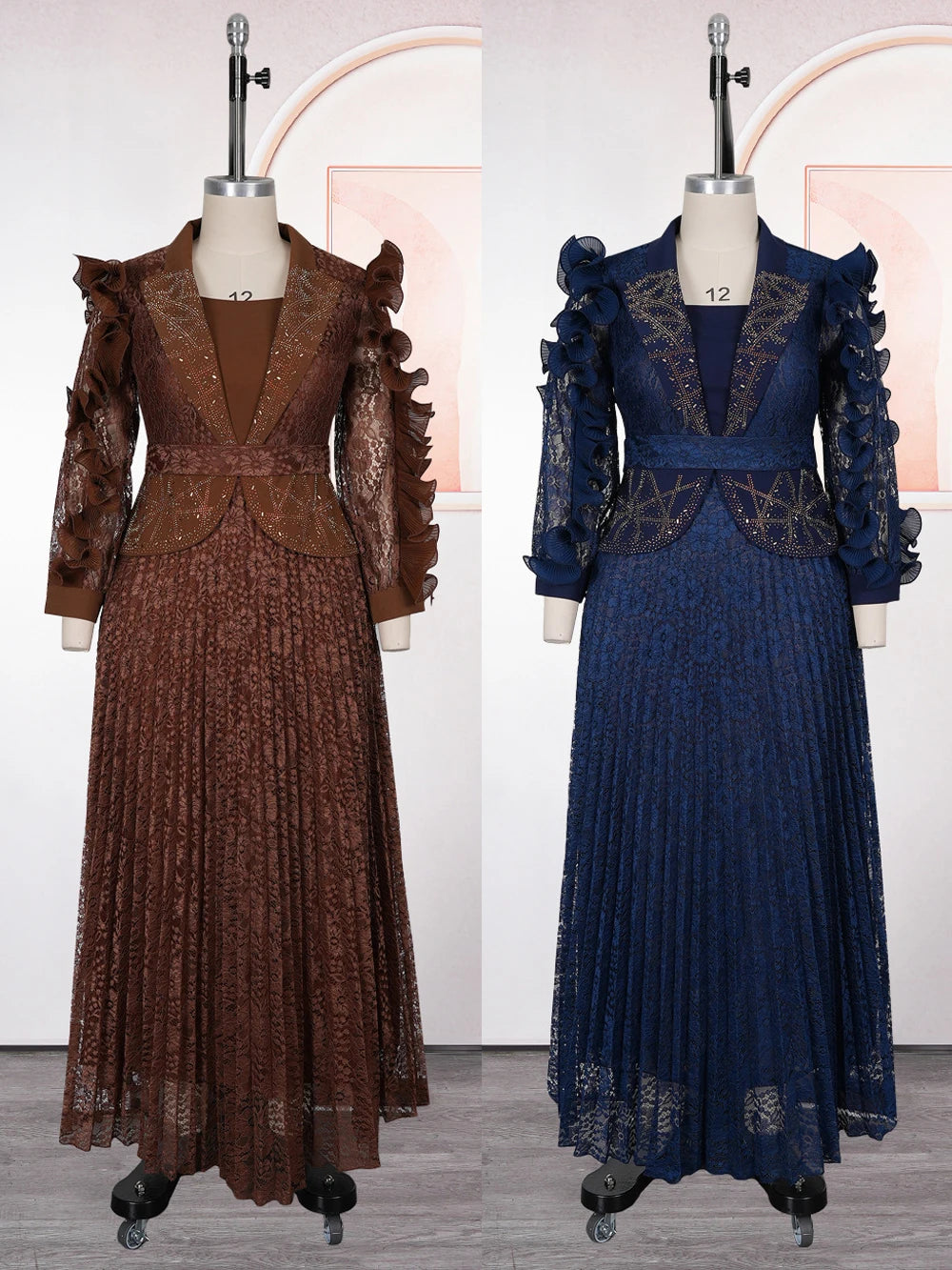 African Dresses For Woman Luxury Pleated Long Dress Ankara Dashiki Outfits Wedding Party Evening Gowns Dubai Turkey Kaftan Abaya