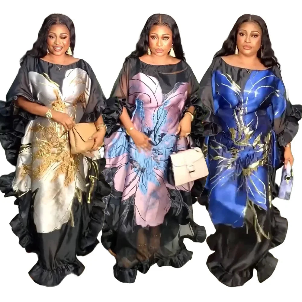 African Dresses for Women Traditional Africa Clothing Dashiki Ankara Outfits Gown Abayas Robe Muslim Kaftan Maxi Long Dress 2025