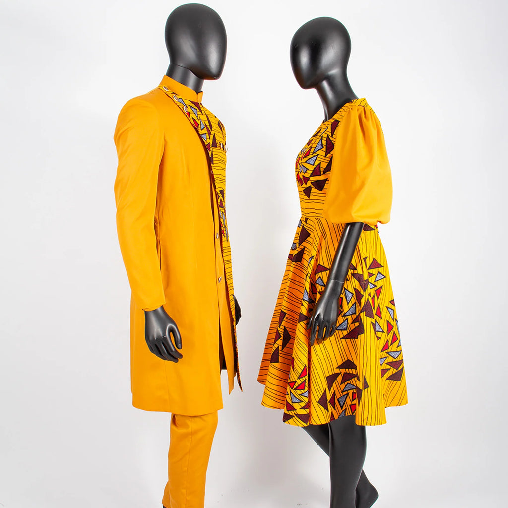 Vêtements Africains Assortis pour Couple Dashiki, Robe Imprimée, Bazin Riche, Ensemble Veste et Pantalon Imbibés, 2 Pièces, Y23C076