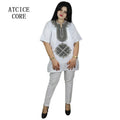 African Dress For Woman Soft Material Emboridery Design Top And Pants