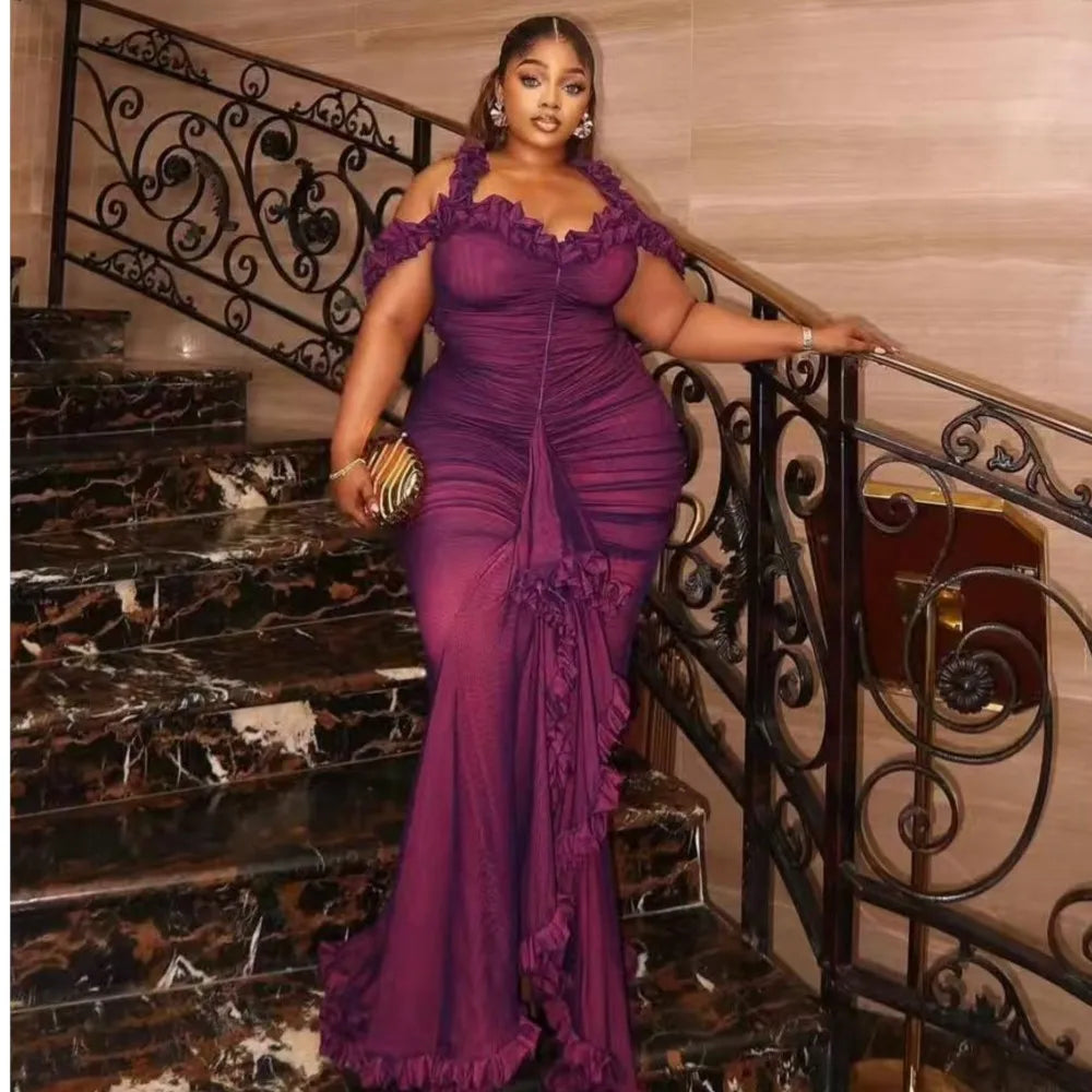 African Dresses For Women Elegant Off Shoulder Dashiki Maxi A-Line Dress Ladies Traditional African Clothing Fairy Dreaes