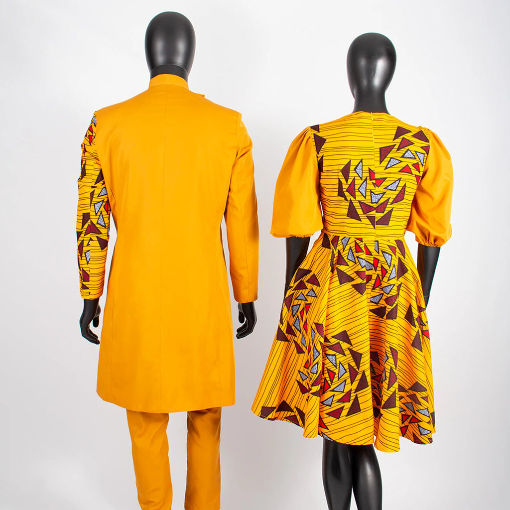 Vêtements Africains Assortis pour Couple Dashiki, Robe Imprimée, Bazin Riche, Ensemble Veste et Pantalon Imbibés, 2 Pièces, Y23C076