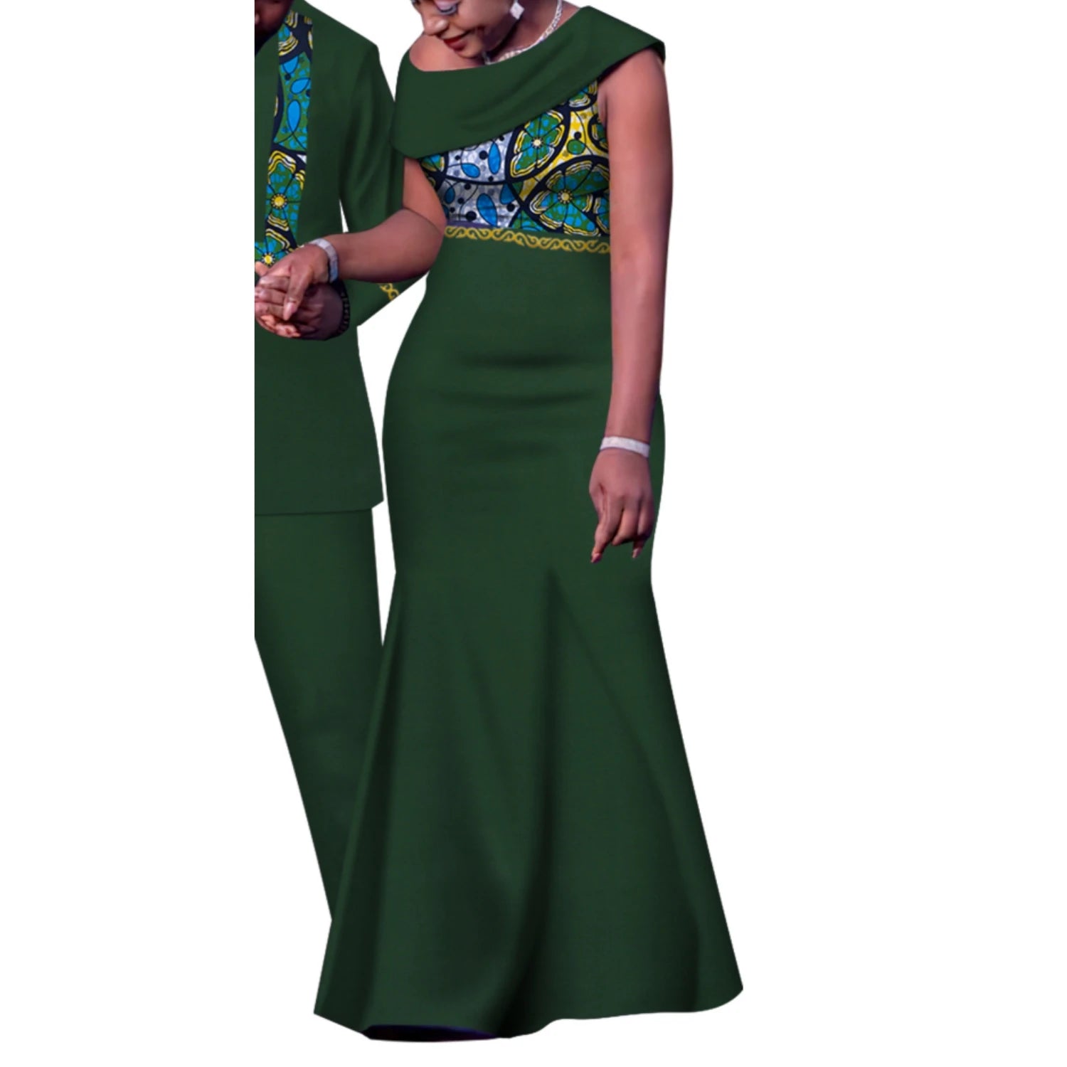 Tenues de Couple africain, ensembles assortis Dashiki, costume et robes pour hommes africains pour femmes, vêtements de fête pour Couple WYQ905
