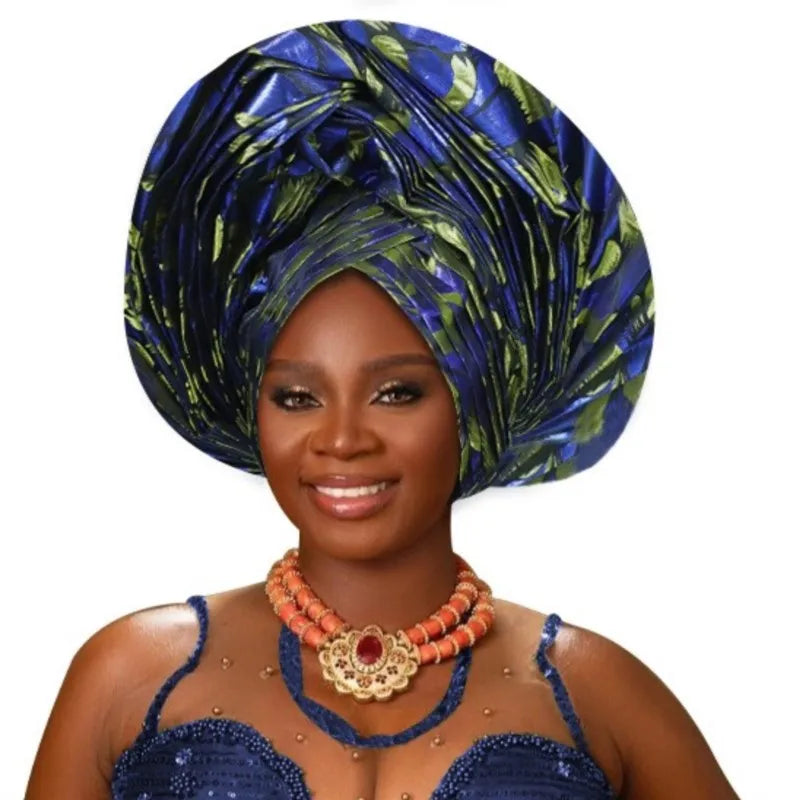 Couvre-chef africain bronzant tressé Turban casquettes pour femmes Nigeria mariage Geles fête couvre-chef Auto Gele femme bandeau