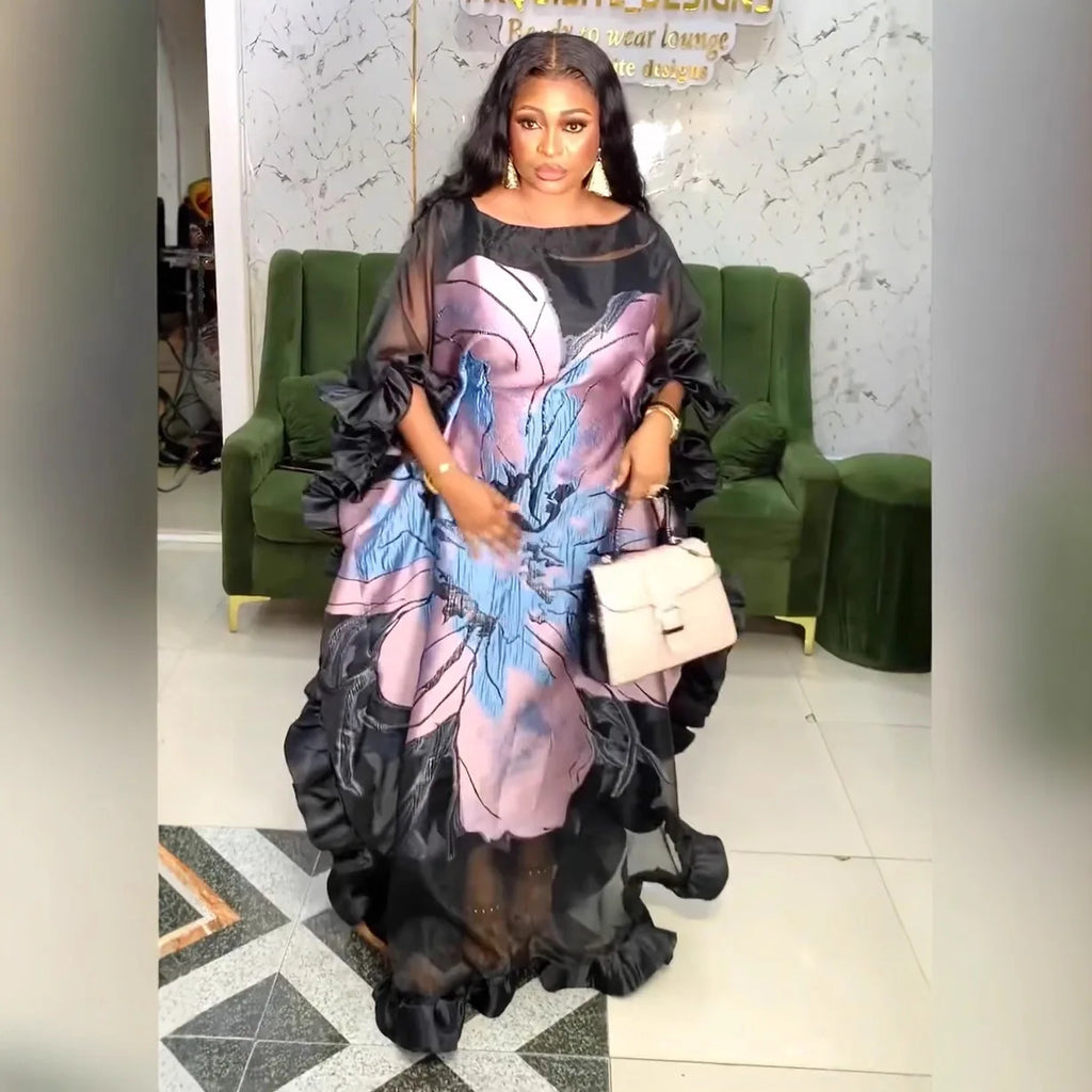 African Dresses for Women Traditional Africa Clothing Dashiki Ankara Outfits Gown Abayas Robe Muslim Kaftan Maxi Long Dress 2025
