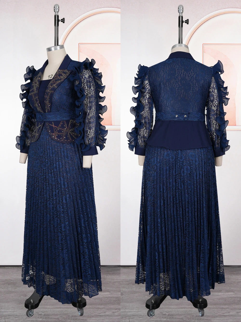 African Dresses For Woman Luxury Pleated Long Dress Ankara Dashiki Outfits Wedding Party Evening Gowns Dubai Turkey Kaftan Abaya