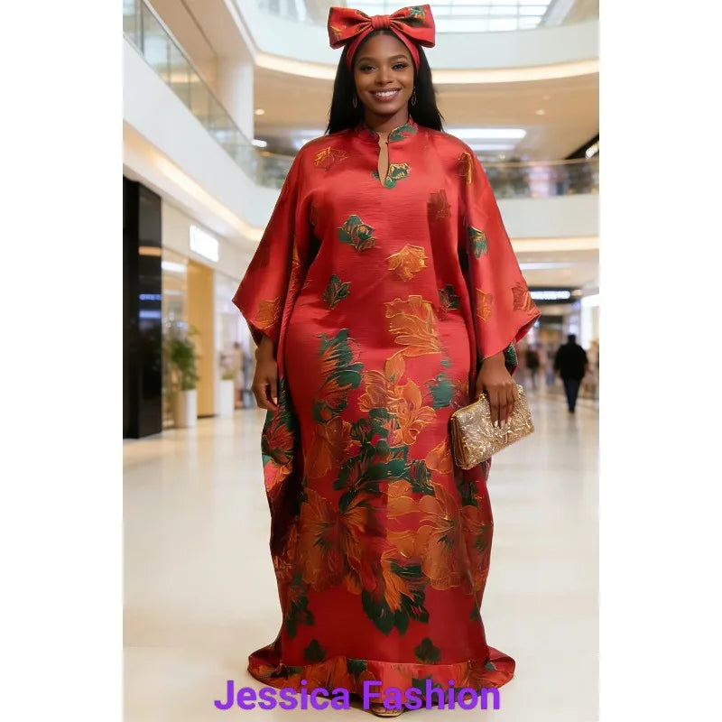Fashion africa clothing Boubou Women's Dress Luxurious African Fabric with Embroidery Decoration Women's Clothing