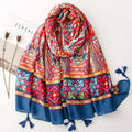 Châle en Viscose avec Pompon, Écharpe Africaine, Indienne, Ethnique, Géométrique, Florale, Haute Qualité, Bande Ronde, Hijab Musulman, Bufanda, 180x90cm