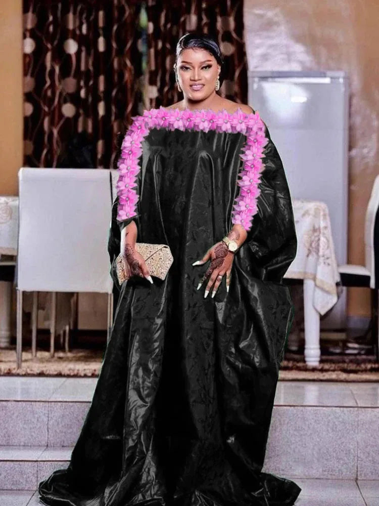 Elegant African Dresses for Women - Luxurious Bazin Long Dresses Perfect for Parties | Stylish & Comfortable Fashion Statement