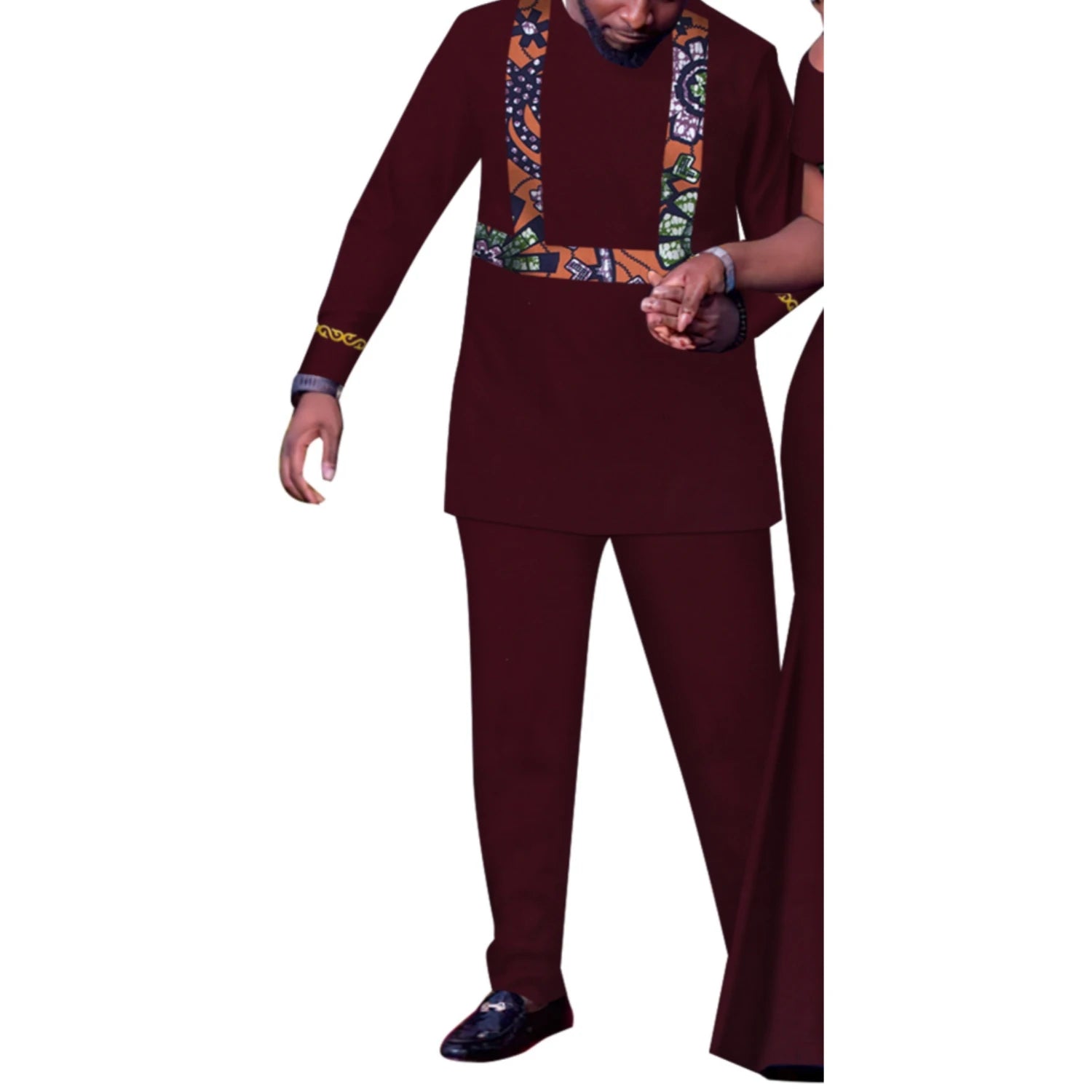 Tenues de Couple africain, ensembles assortis Dashiki, costume et robes pour hommes africains pour femmes, vêtements de fête pour Couple WYQ905
