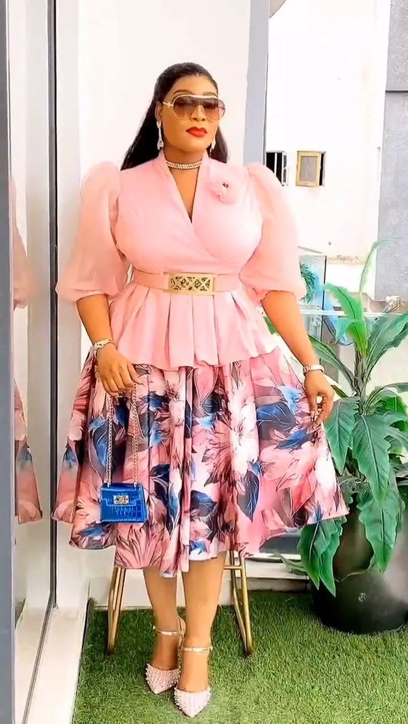 African Dresses for Women 2025 Elegant Africa Clothing Dashiki Ankara Outfits Robe Plus Size Turkey Wedding Party Long Dress