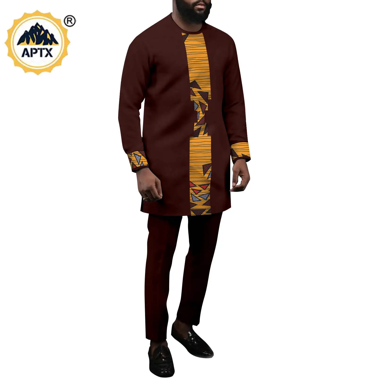 Vêtements Africains pour Couple, Robes sulfAssorties, Tenues pour Hommes, Ensembles Chemise et Pantalon, Dashiki, Robe de ixà Volants pour Dames, Y23C002