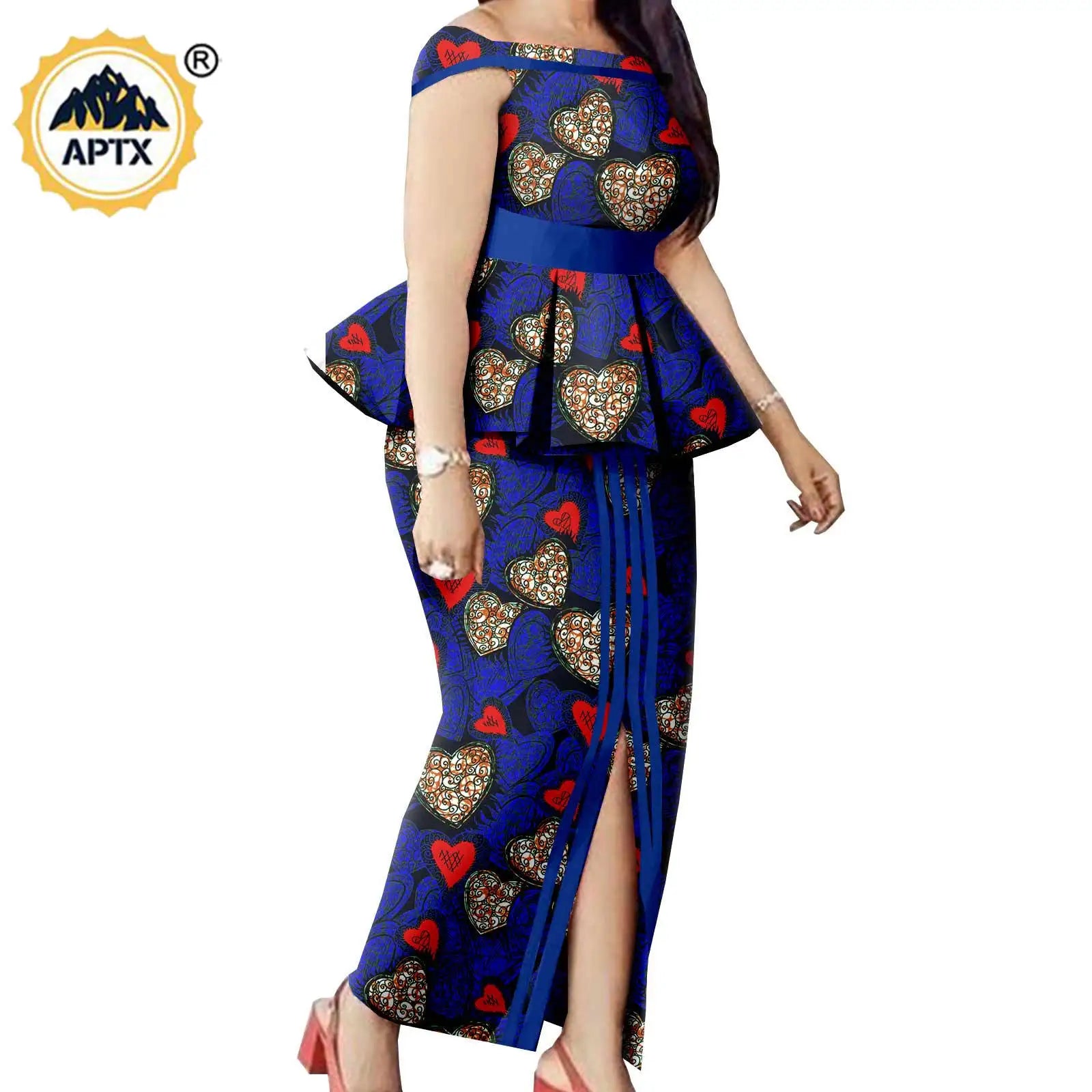 Tenues de couple assorties pour hommes, ensembles chemises et pantalons, robes africaines Dashiki pour femmes, haut et jupes fendues pour mariage, Y23C006